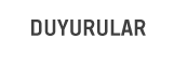 Duyurular